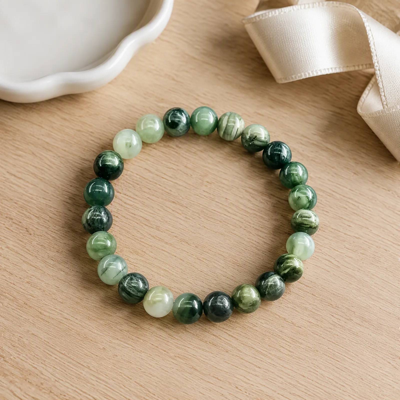 Natural Stone Beaded Bracelet —  bracelets
