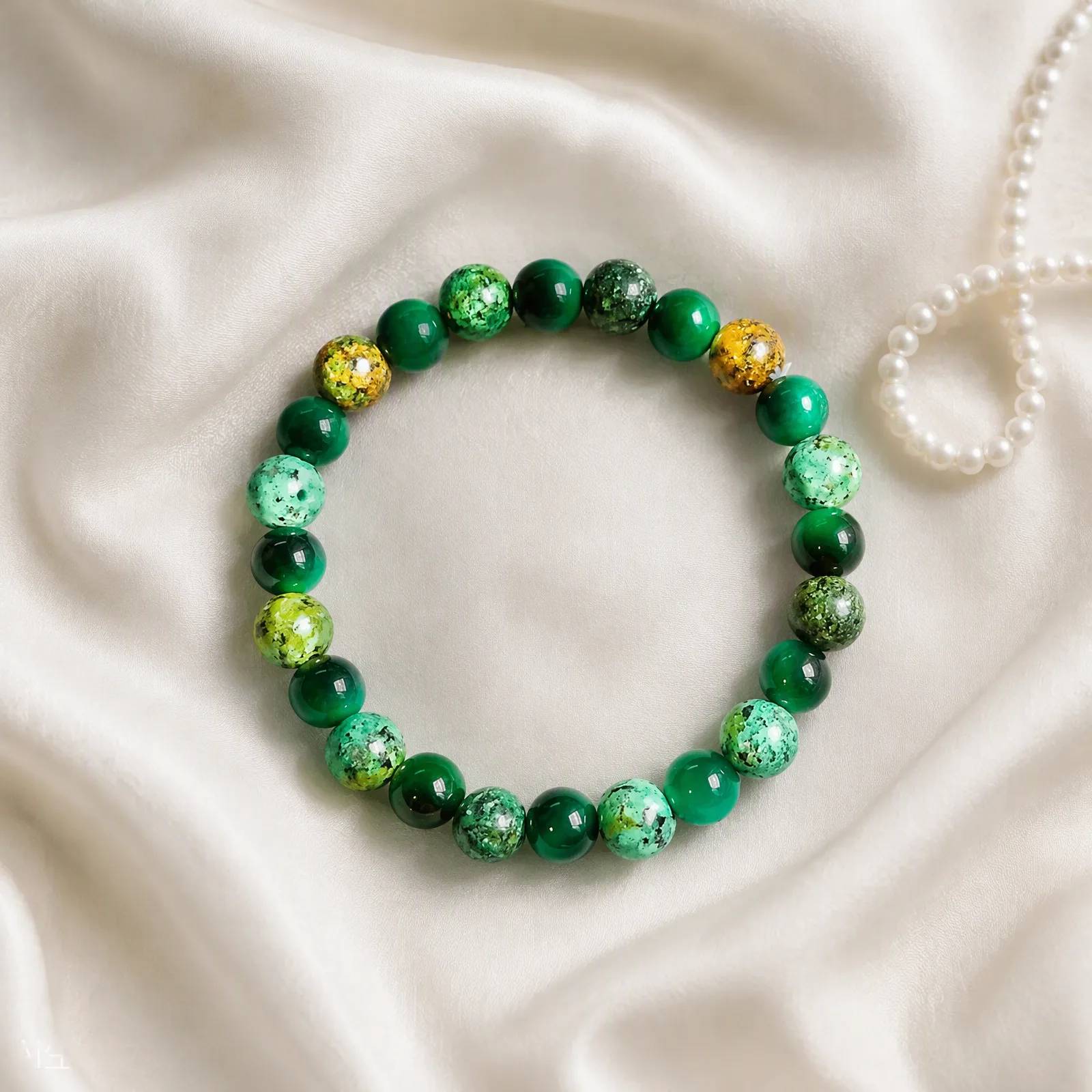 Natural Stone Beaded Bracelet —  bracelets