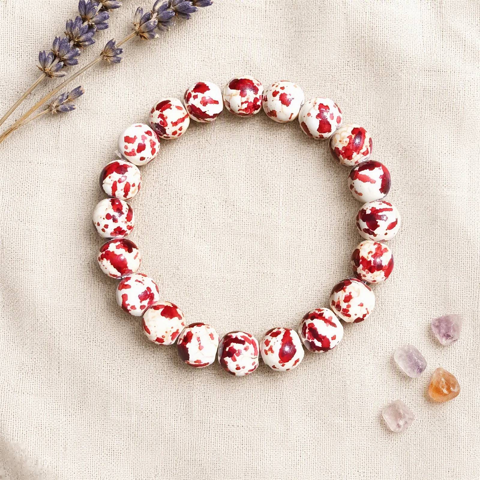 Bloodstone Beaded Bracelet — Bloodstone bracelets