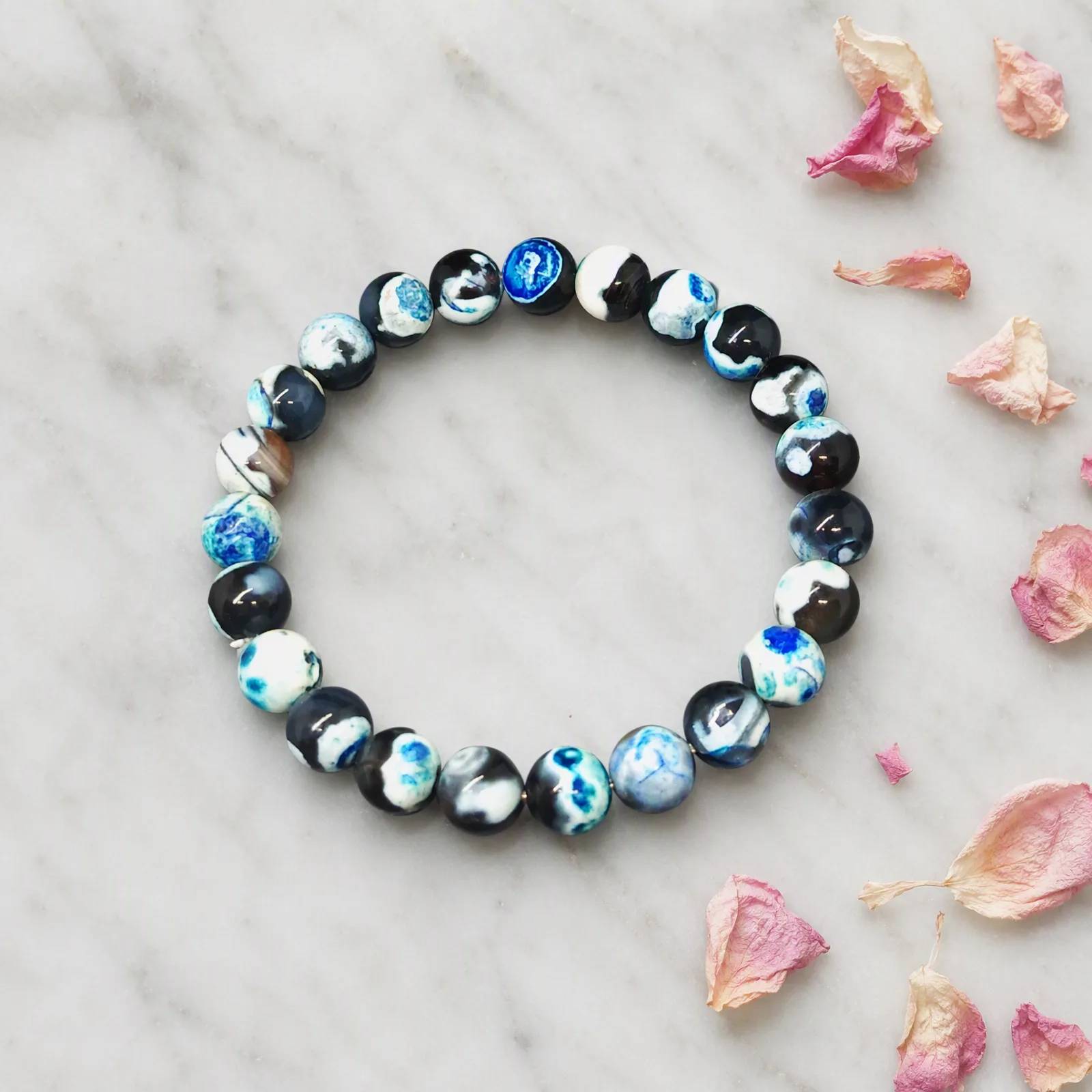 Agate Beaded Bracelet — Boho — Agate bracelets
