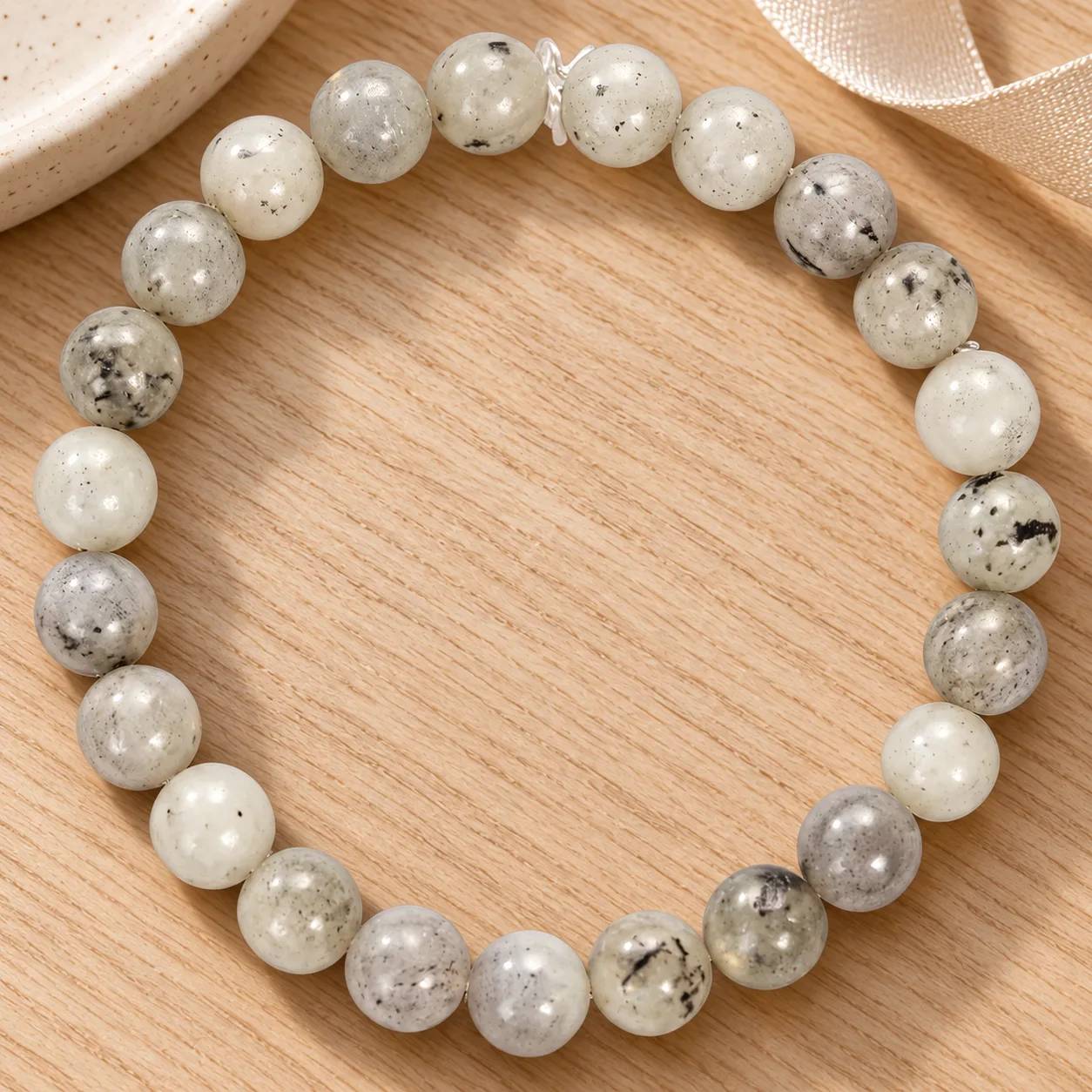 Moonstone Beaded Bracelet — Couples' — Moonstone bracelets