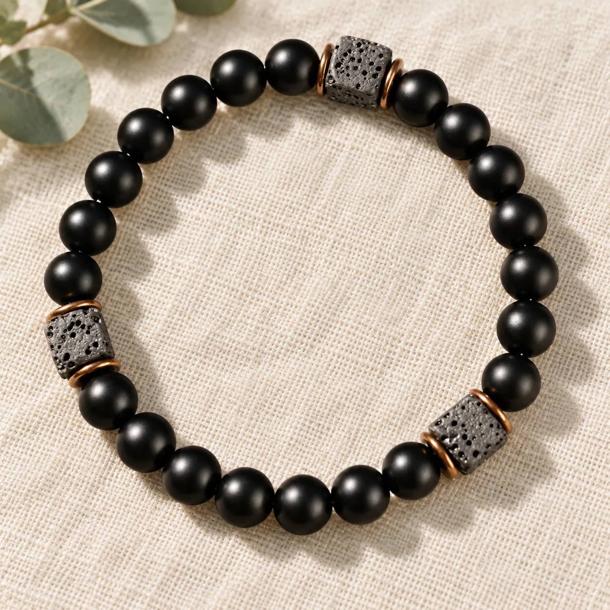Lava Stone Beaded Bracelet — Athletic — Lava Stone bracelets