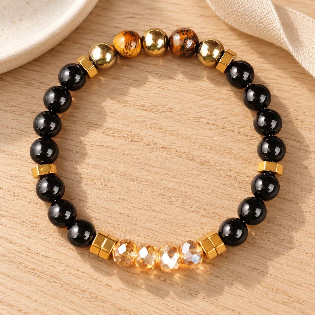 Pyrite Beaded Bracelet — Vintage — Pyrite bracelets