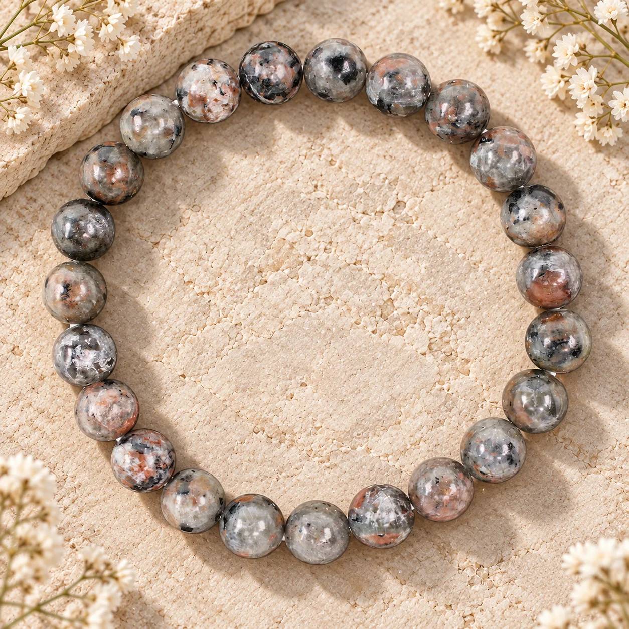 Flame Stone Beaded Bracelet — Punk — Flame Stone bracelets