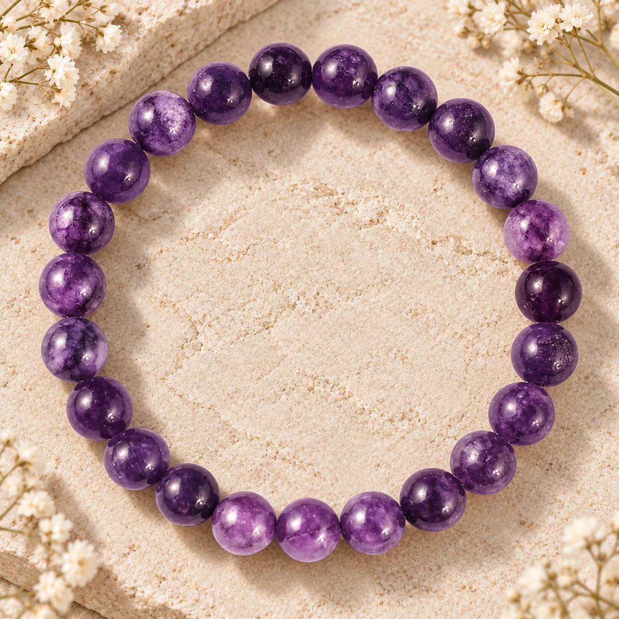 Amethyst Beaded Bracelet — Amethyst bracelets