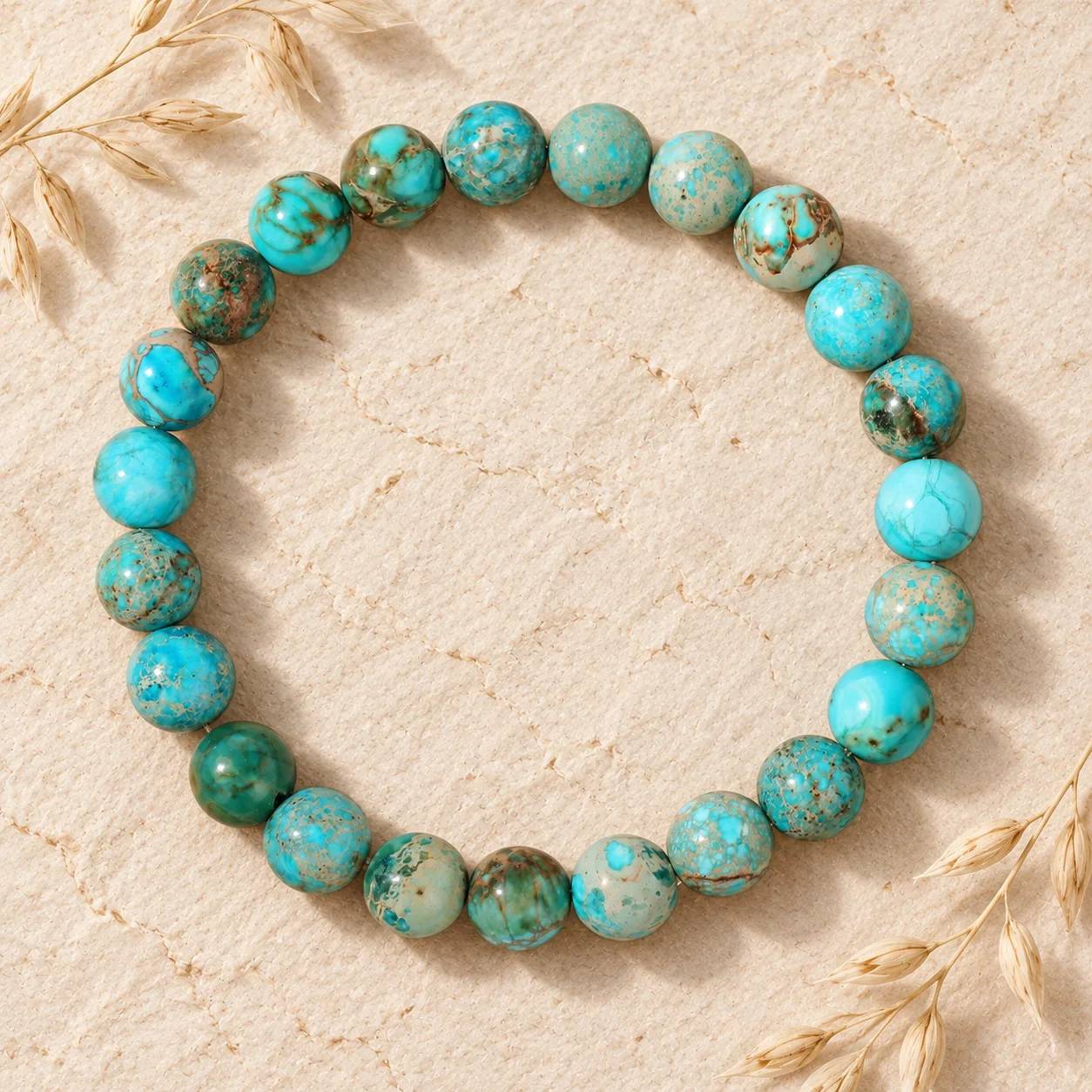 Emperor Turquoise & Turquoise Beaded Bracelet — Boho — Emperor Turquoise, Turquoise bracelets