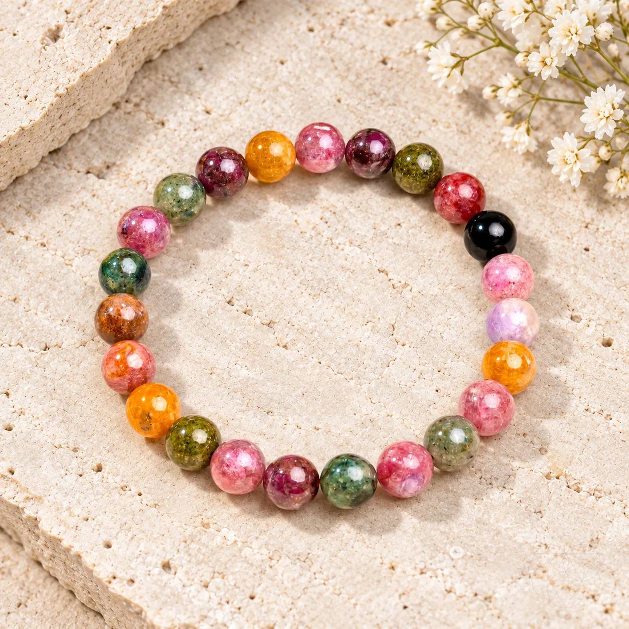 The Spiral Breaker — Rainbow Tourmaline — Rainbow Tourmaline bracelets