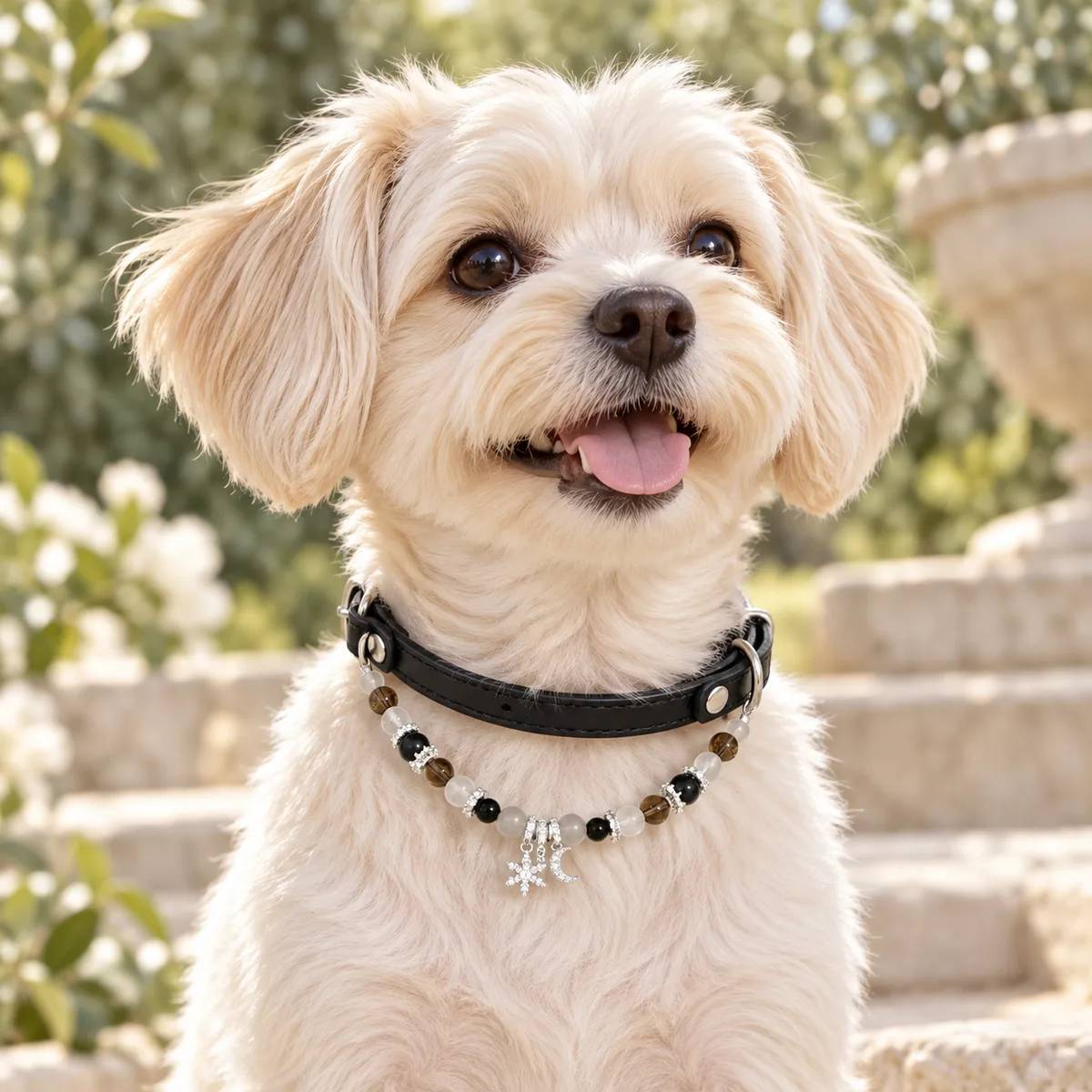 Midnight Crystal Pet Collar —  pet crystals