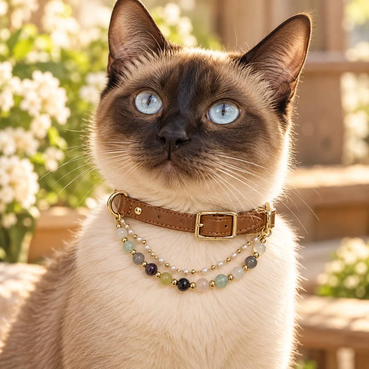 Multicolor Double-Layer Pet Collar —  pet crystals