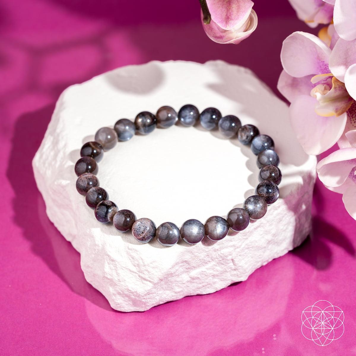 The Empath's Cord Cutter — Black Moonstone — Moonstone bracelets