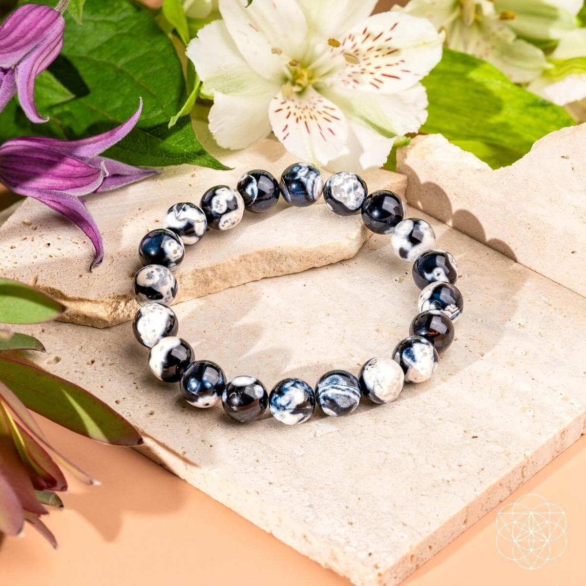 Exotic Orca Agate Bracelet of Deep Healing — Orca Agate bracelets