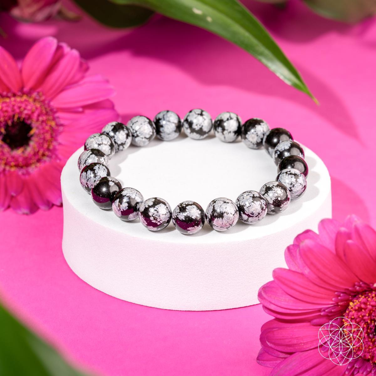 The Pattern Breaker — Snowflake Obsidian — Obsidian bracelets
