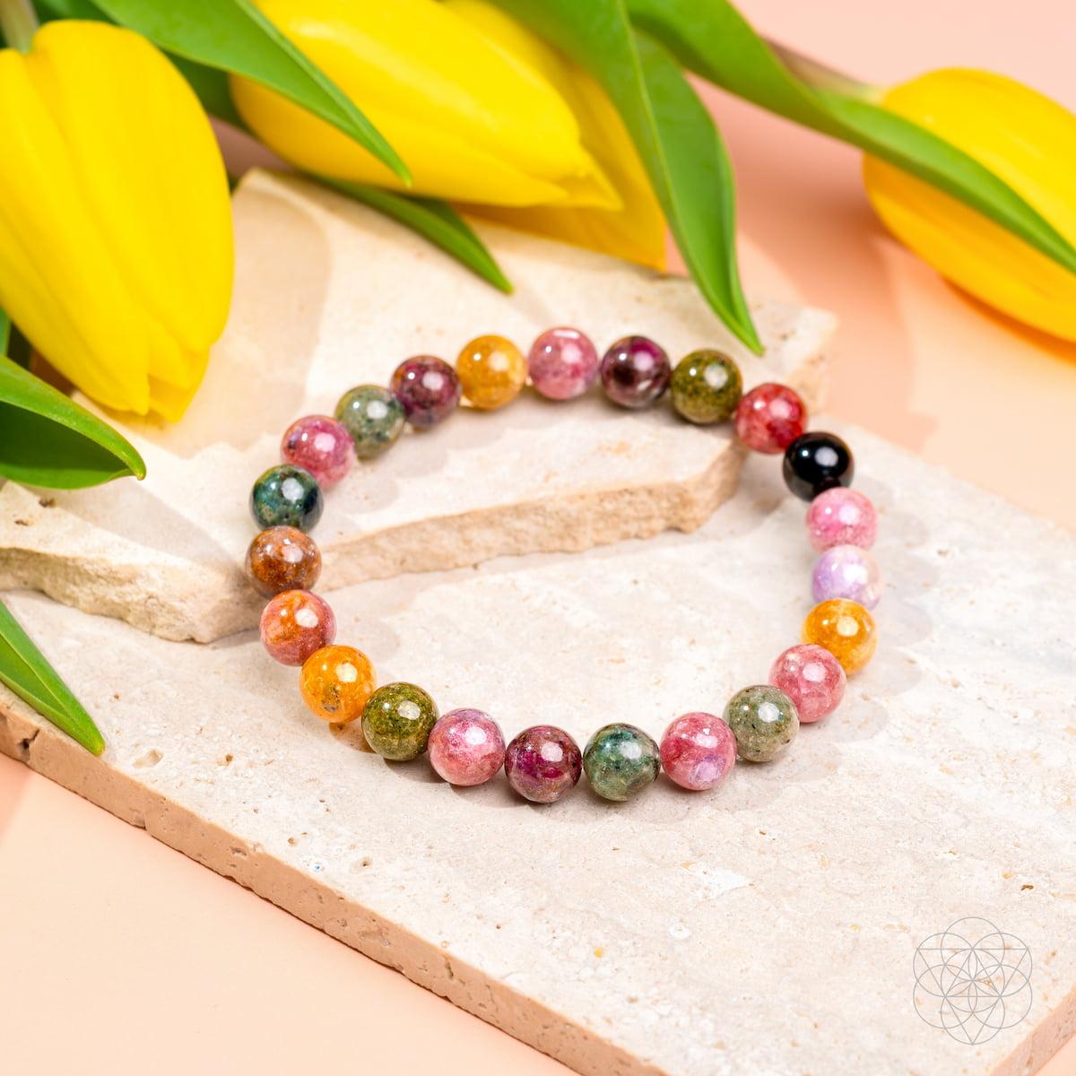 The Spiral Breaker — Rainbow Tourmaline — Rainbow Tourmaline bracelets
