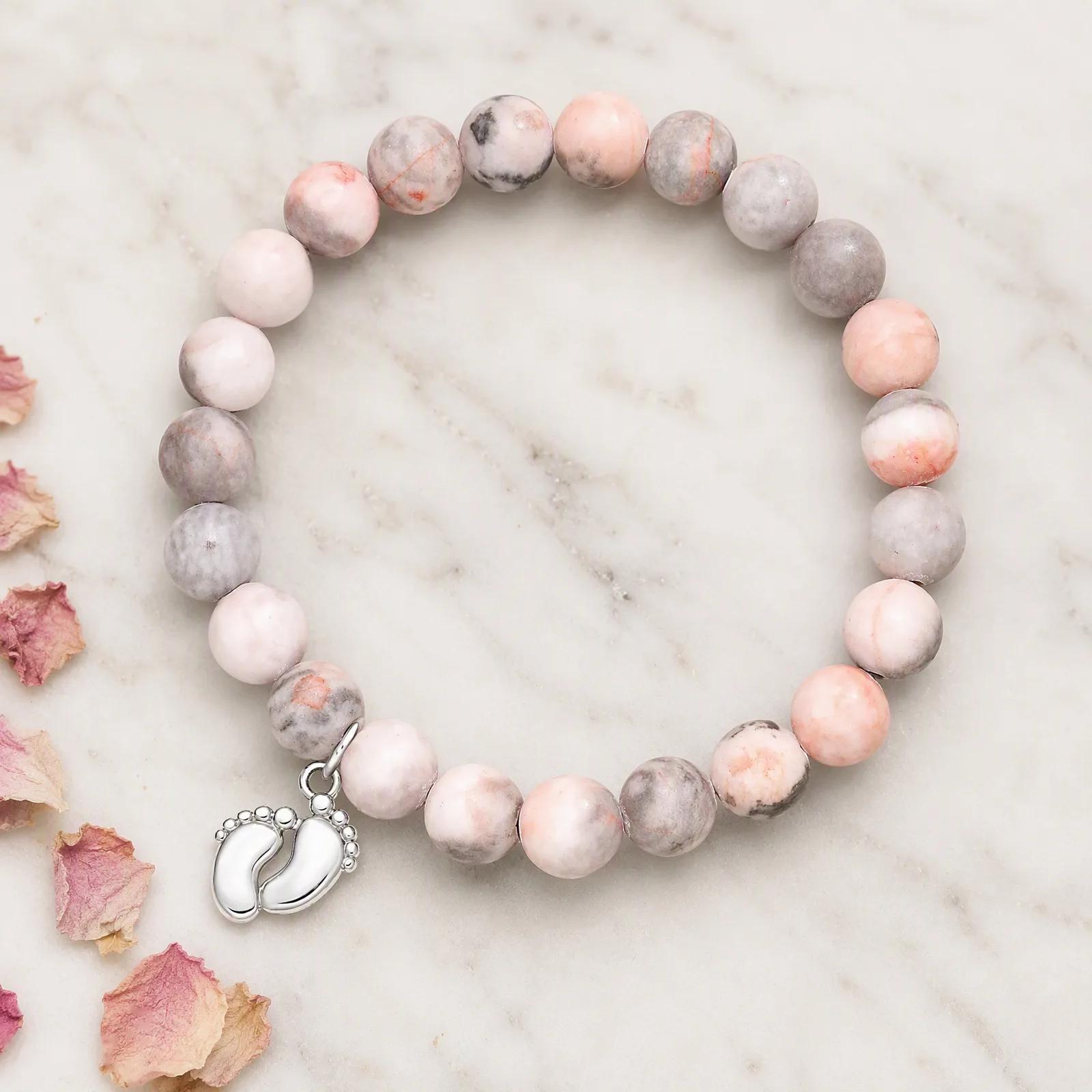 Lapis Lazuli & Purple Agate & Rhodonite Beaded Bracelet — Friendship view 2