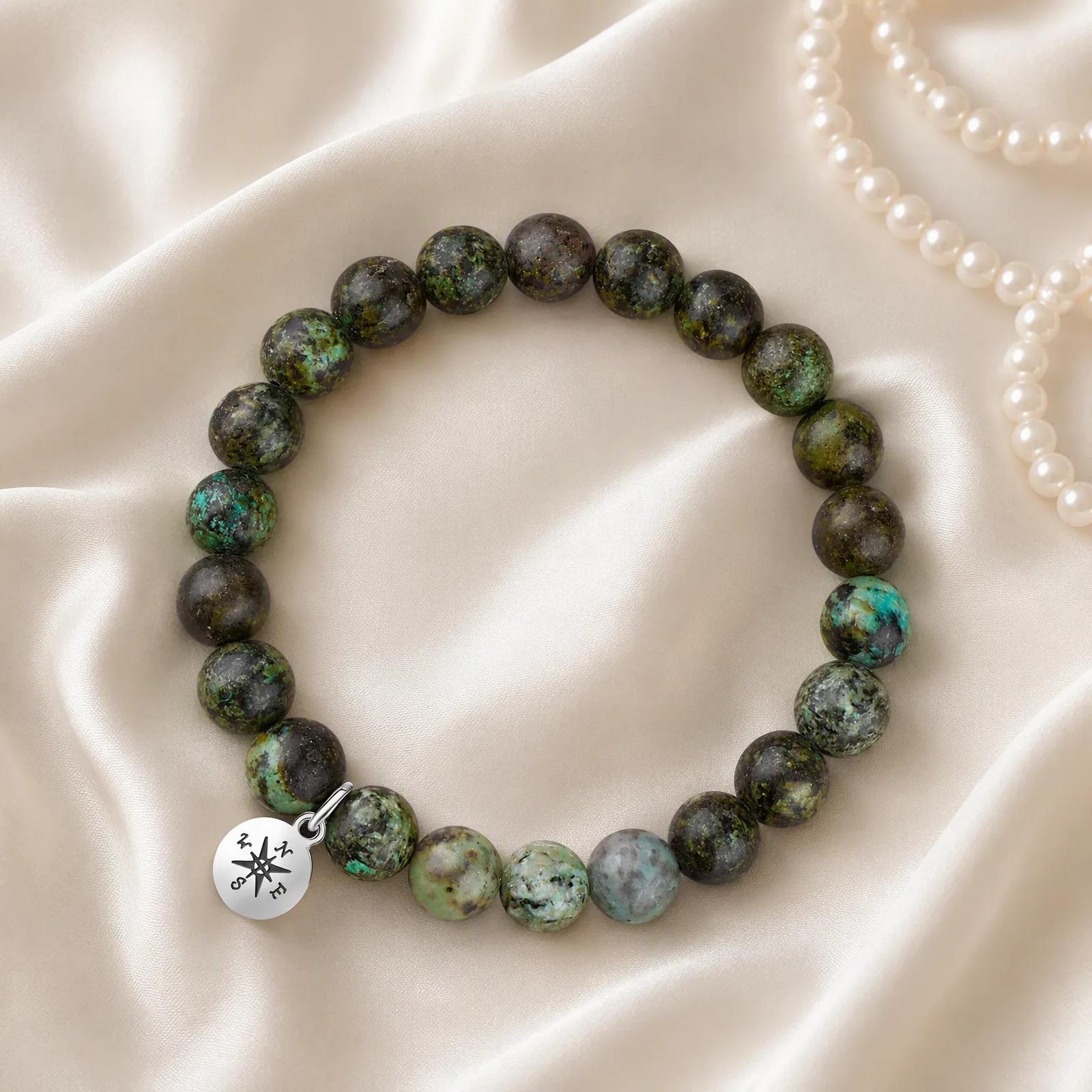 Emperor Stone Beaded Bracelet — Compass Graduation Gift view 2
