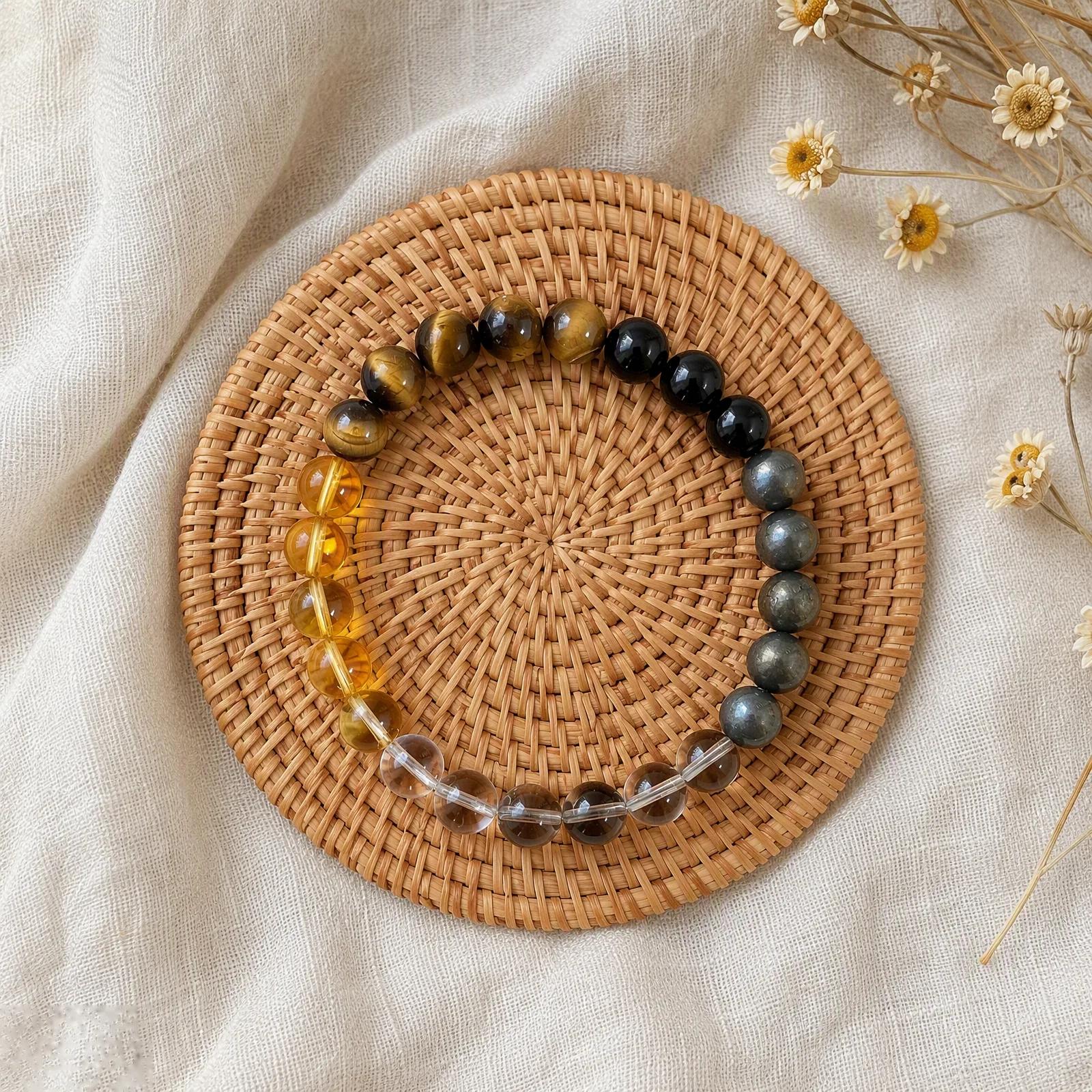 Natural Stone Beaded Bracelet — Punk view 2