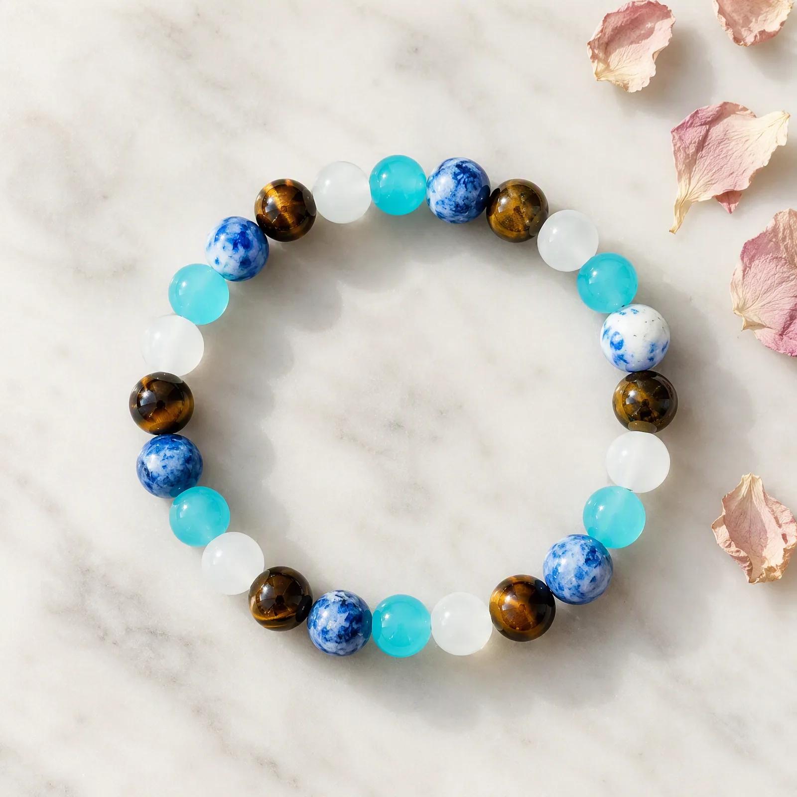 Natural Stone Beaded Bracelet view 2