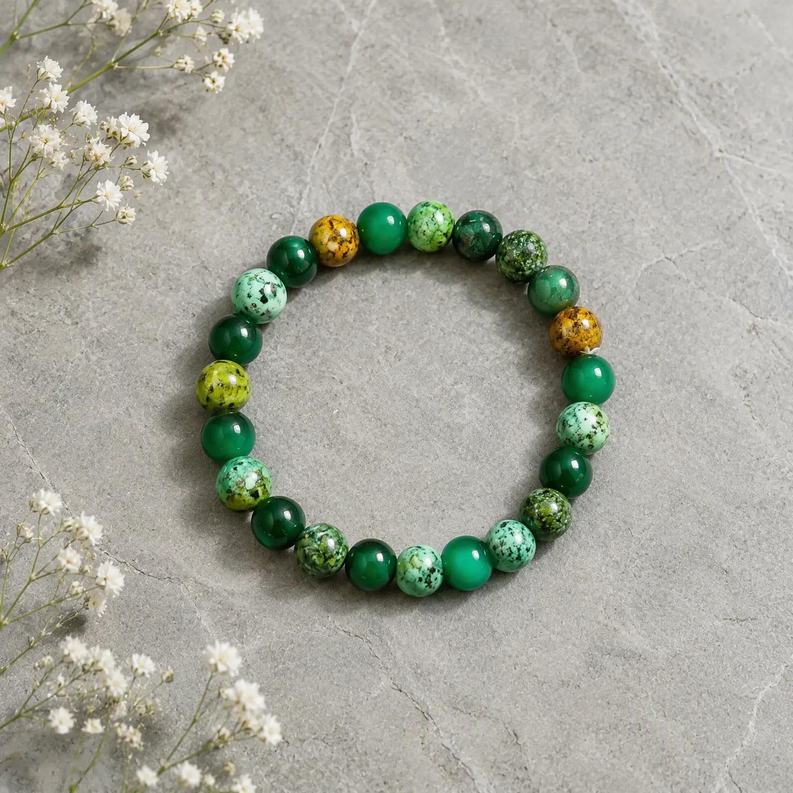 Natural Stone Beaded Bracelet view 2