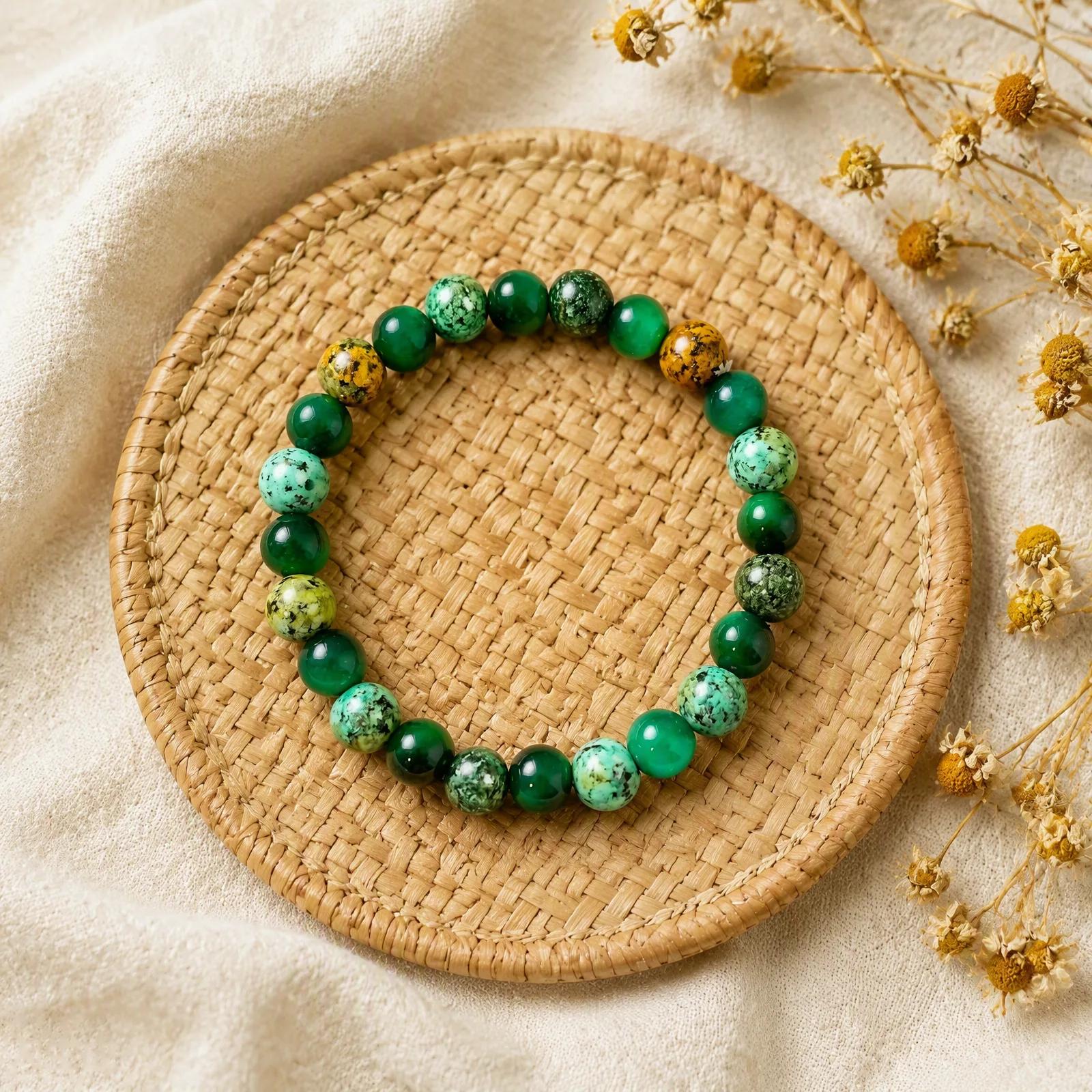 Natural Stone Beaded Bracelet view 4