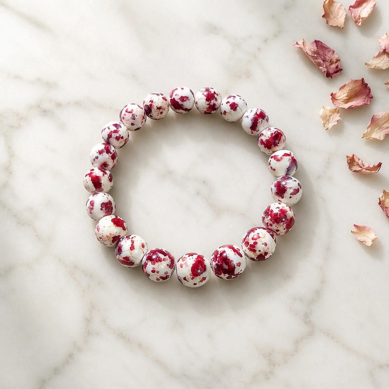 Bloodstone Beaded Bracelet view 2