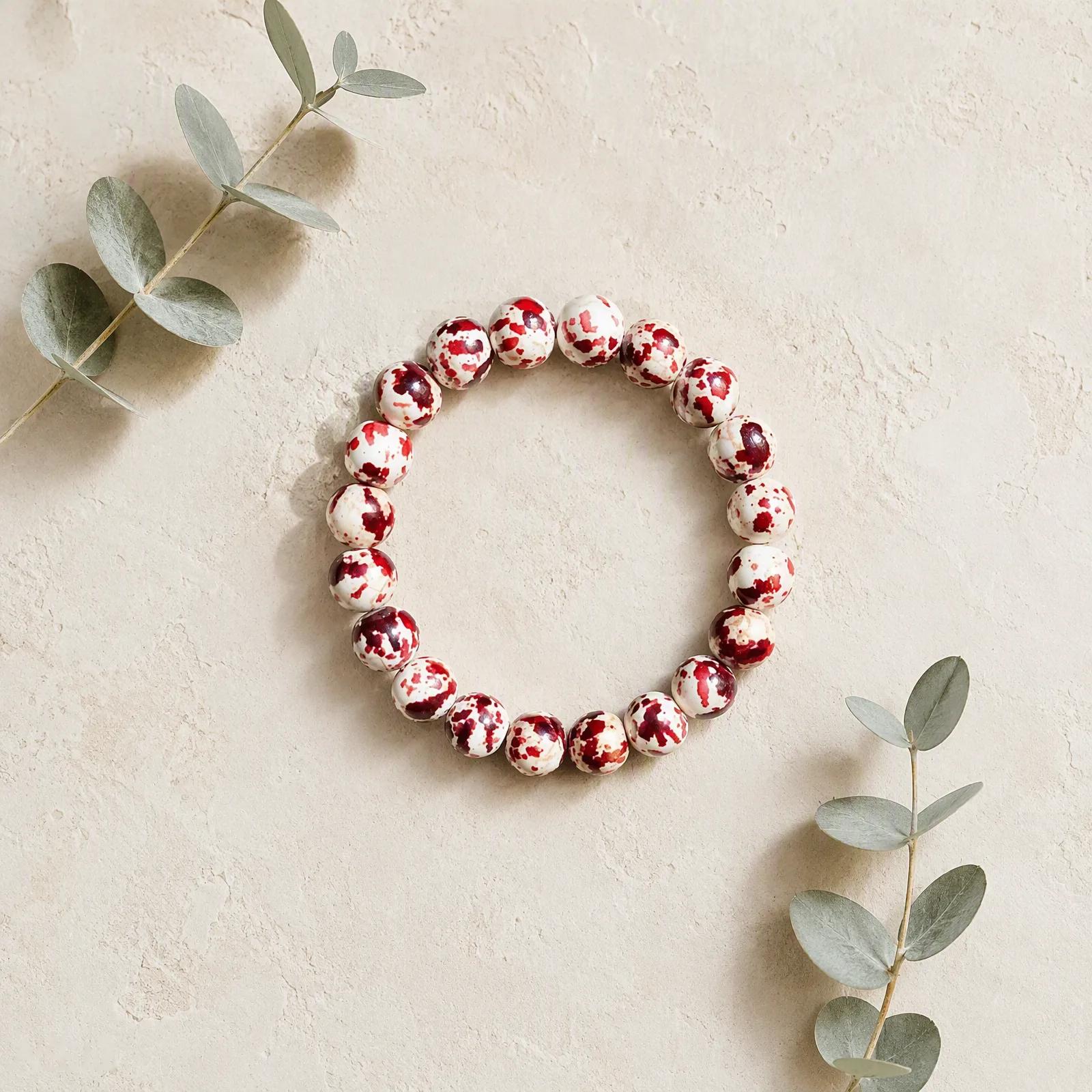 Bloodstone Beaded Bracelet view 3