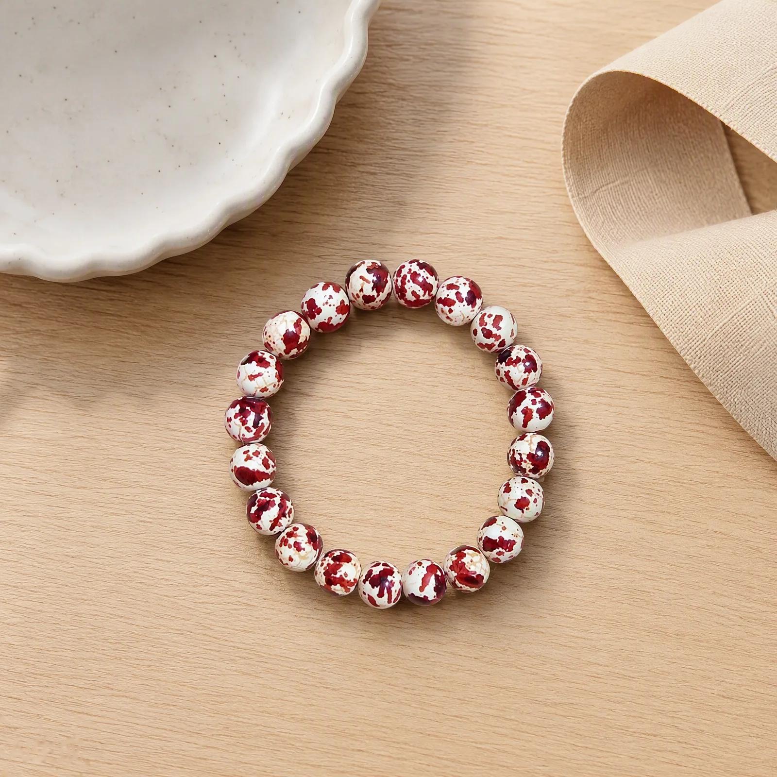 Bloodstone Beaded Bracelet view 4