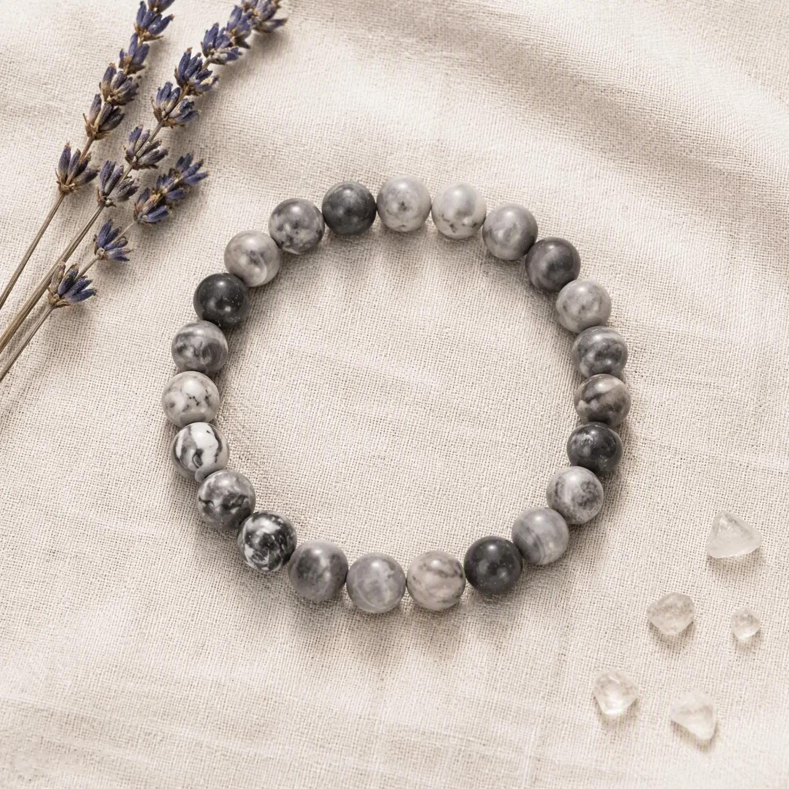 Picasso Stone & Picture Stone Beaded Bracelet view 2