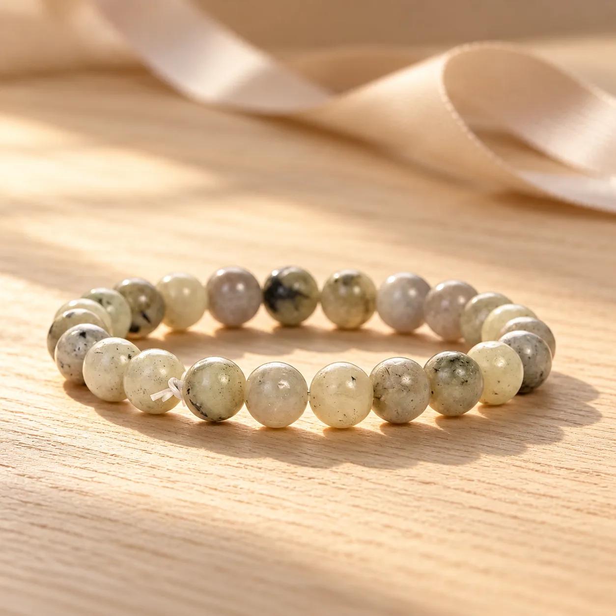 Moonstone Beaded Bracelet — Couples' view 2