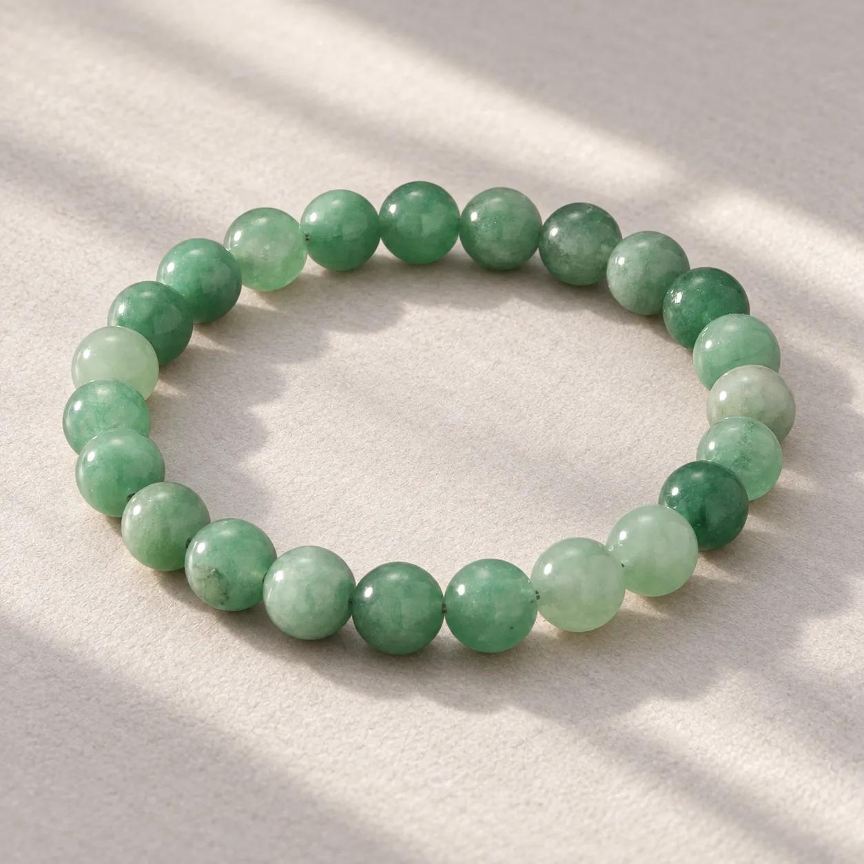Jade Beaded Bracelet view 2