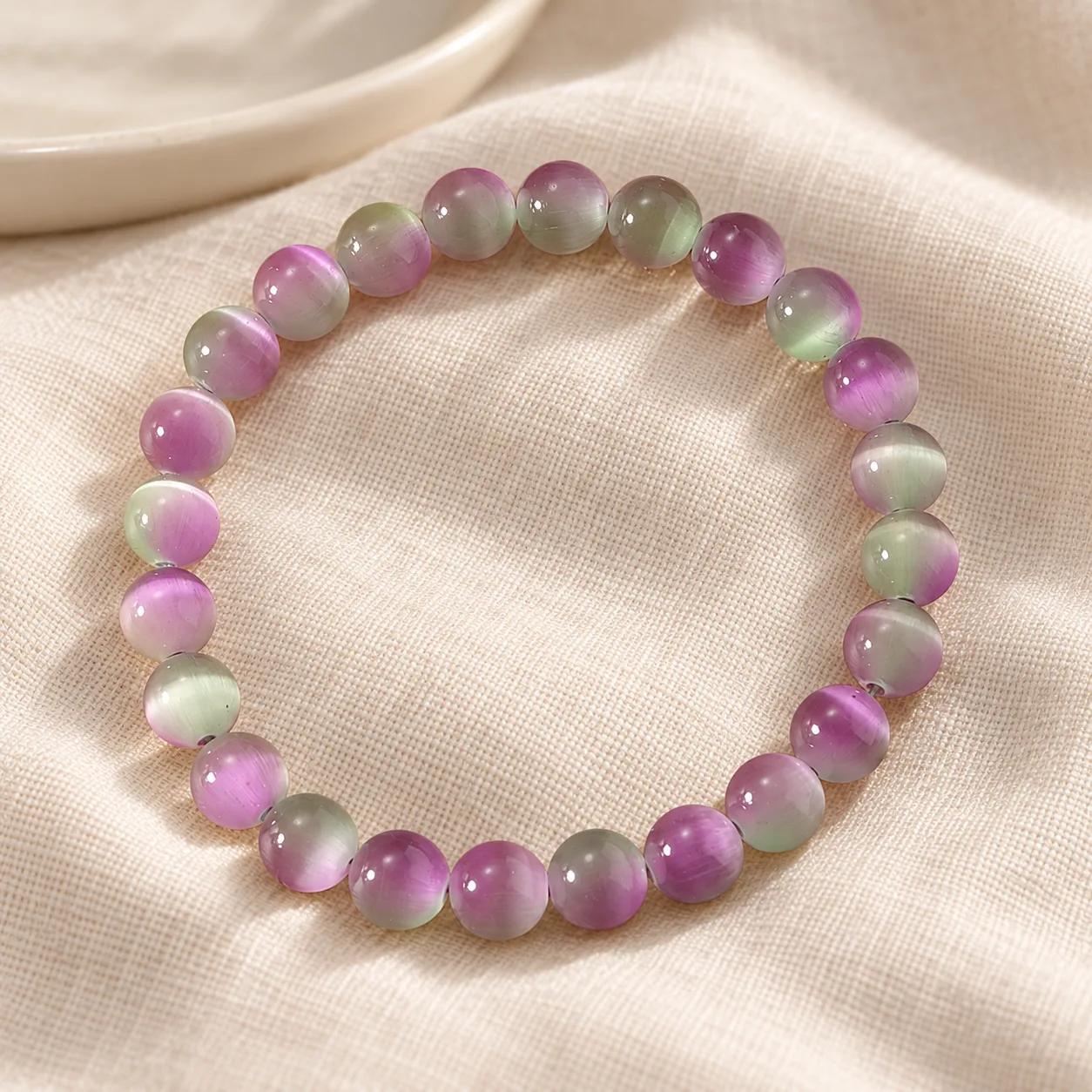 Cat's Eye Beaded Bracelet — Handmade view 2