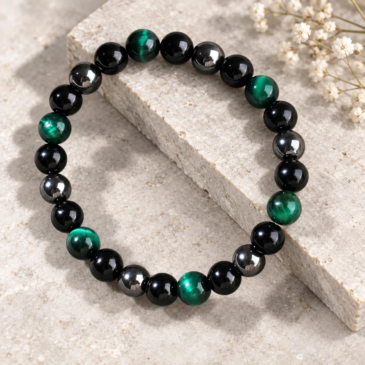 Hematite Beaded Bracelet view 2
