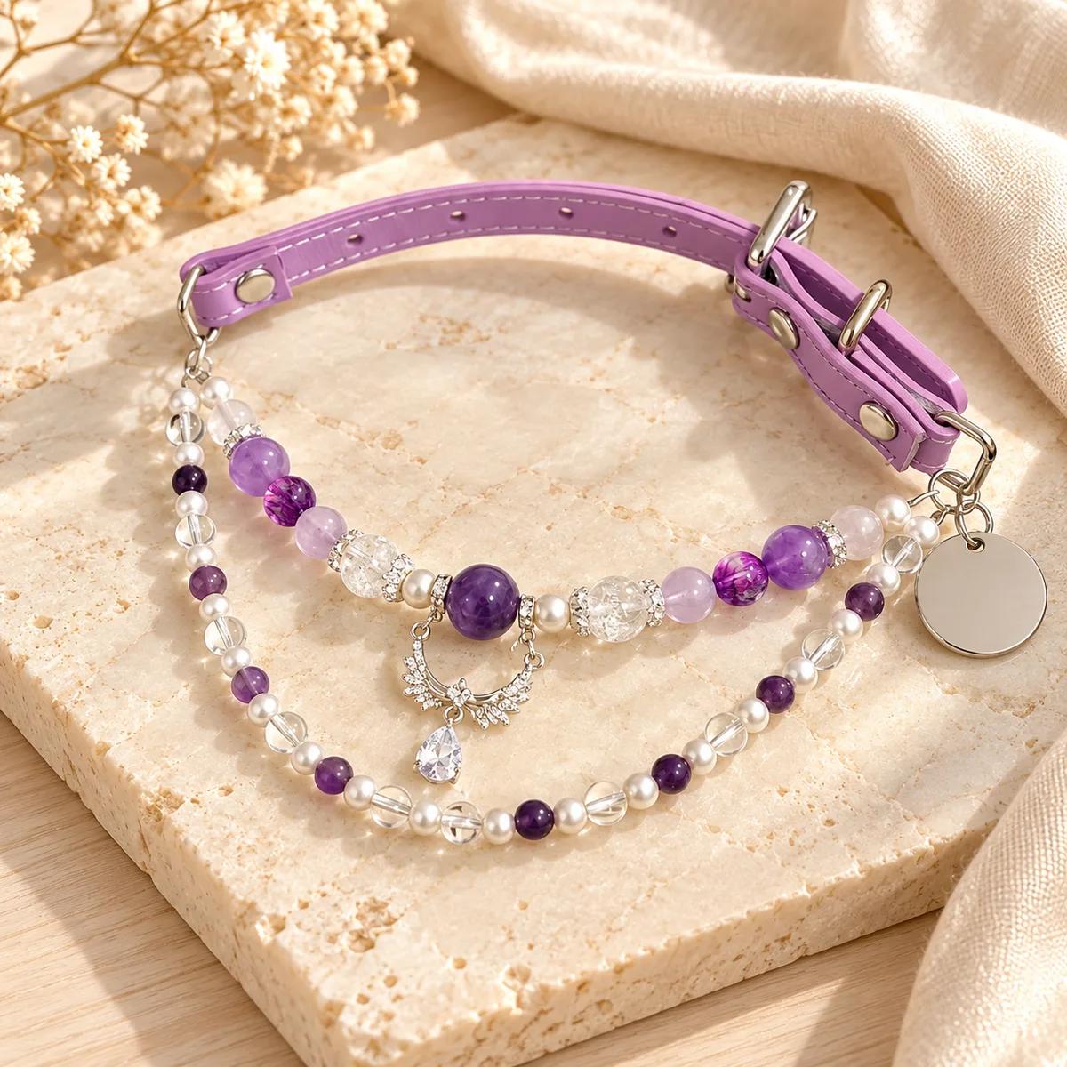 Amethyst Wing Double-Layer Pet Collar view 2