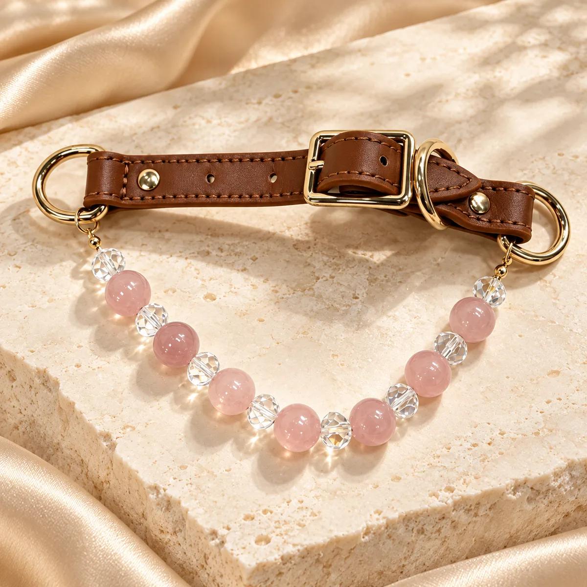 Pink Crystal Pet Collar view 2