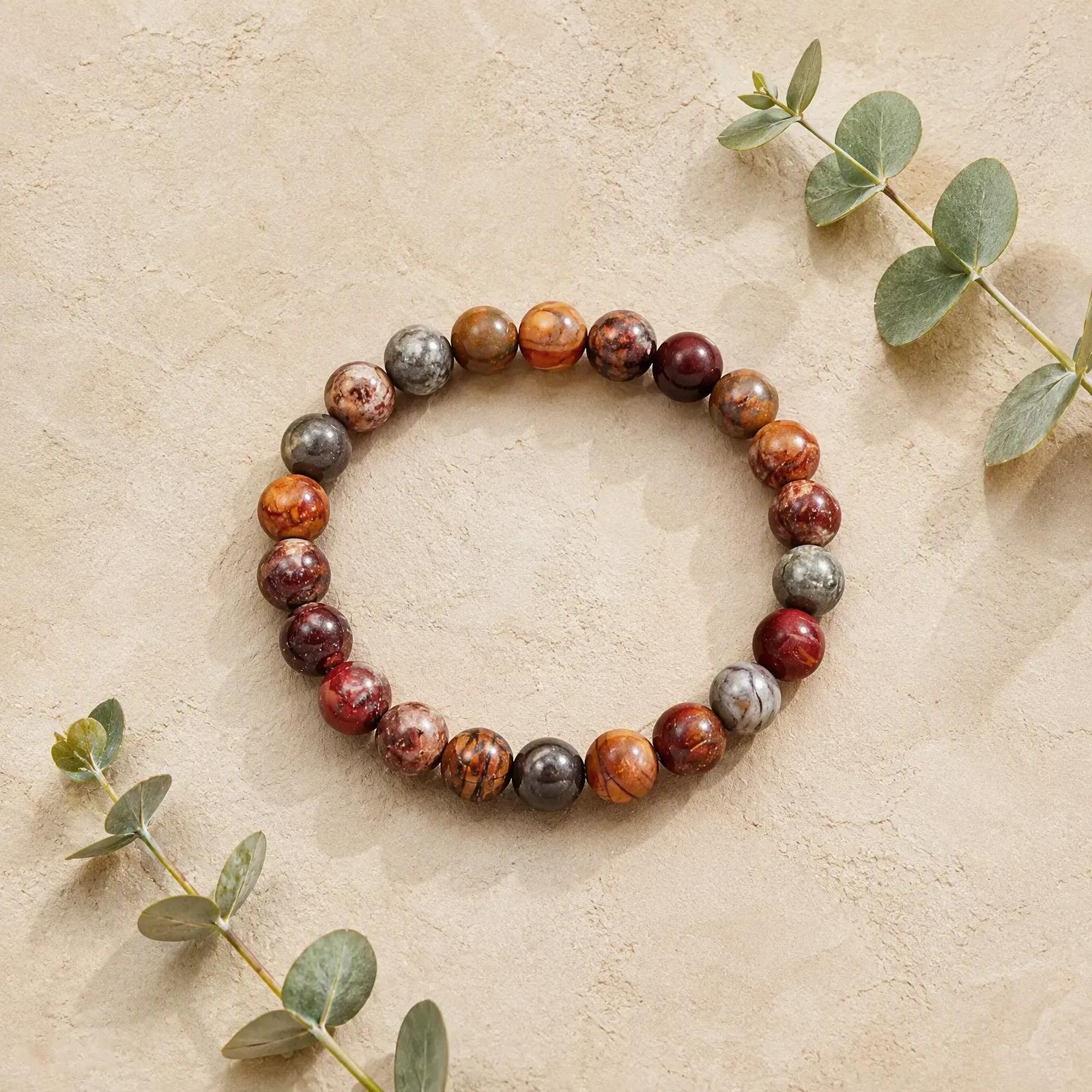 Natural Stone Beaded Bracelet — Vintage Handmade view 3