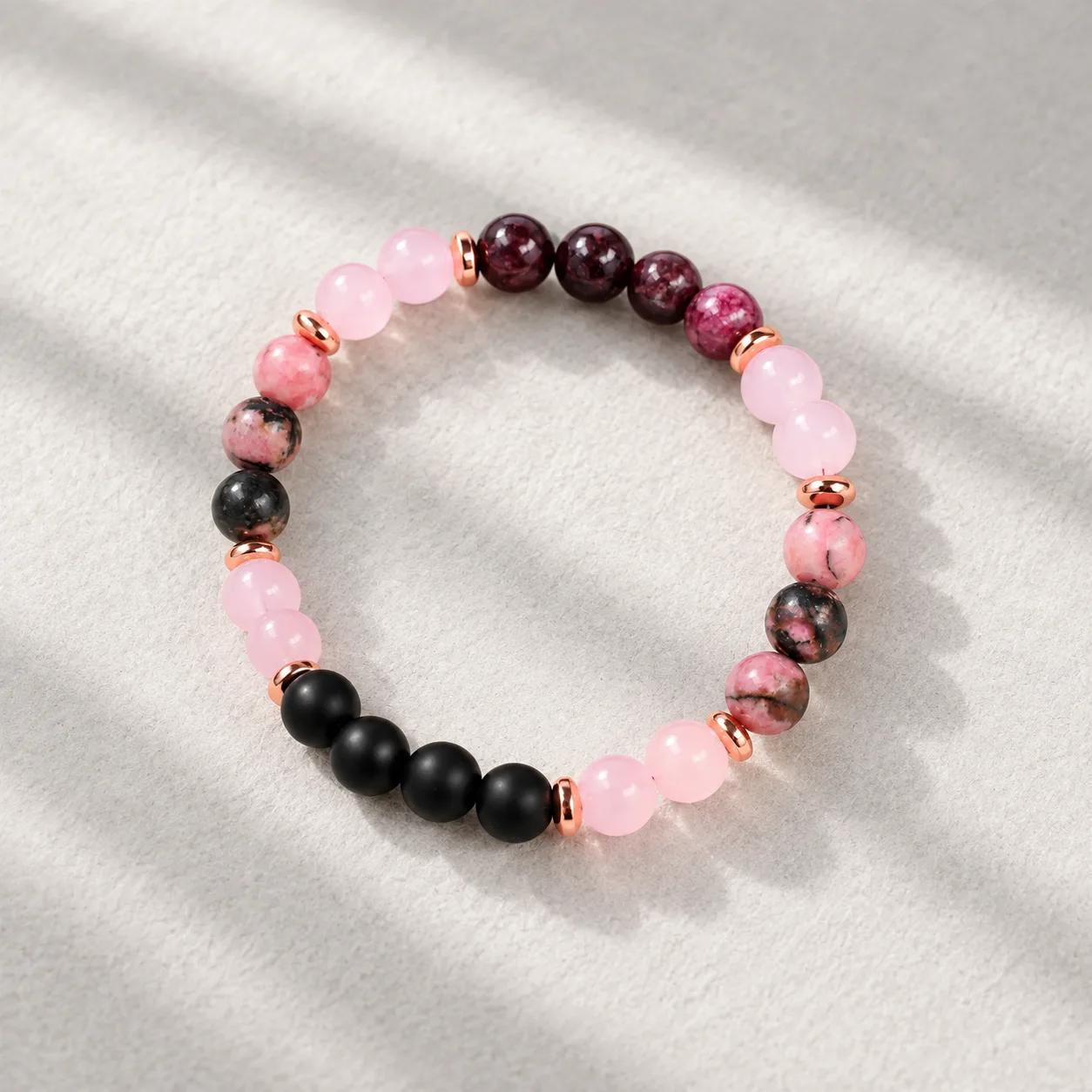 Natural Stone Beaded Bracelet — Handmade view 2