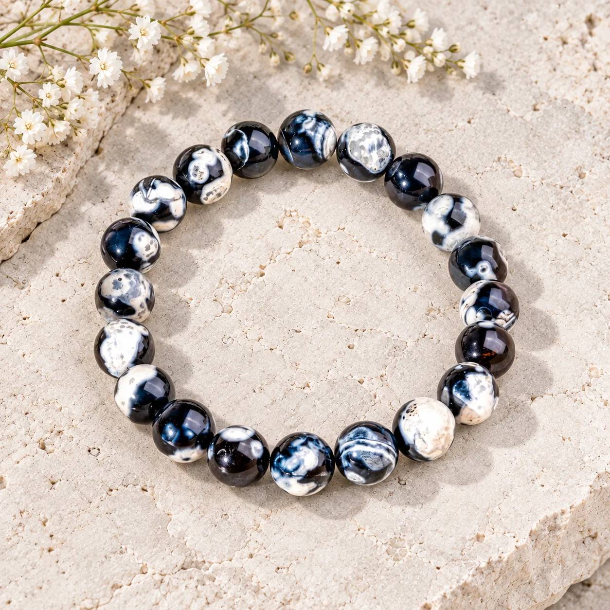 Exotic Orca Agate Bracelet of Deep Healing — Orca Agate bracelets