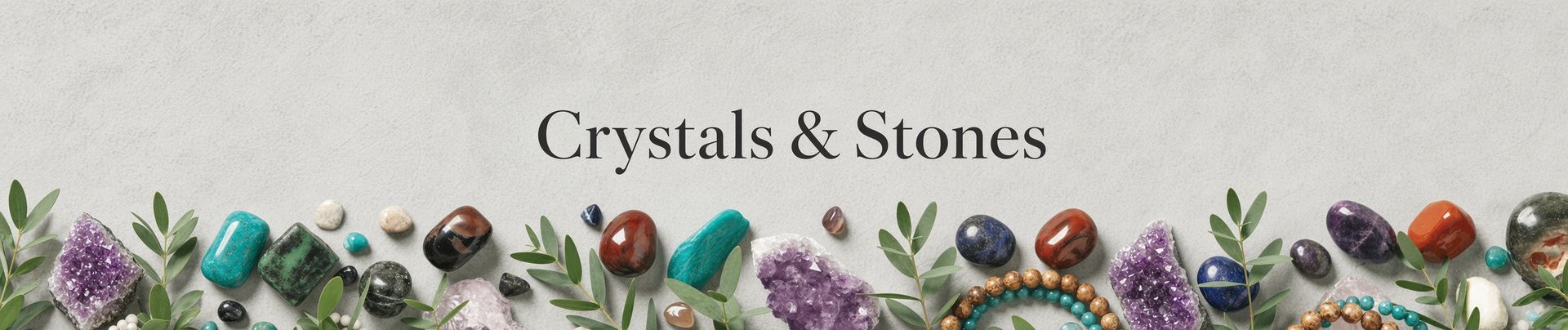 Raw crystals and stones
